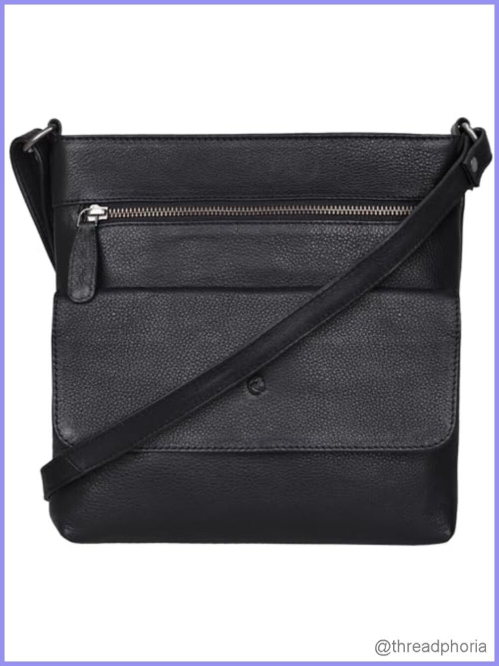 Antonio Valeria Full Grain Leather Crossbody Bag - Adjustable Strap, Multiple